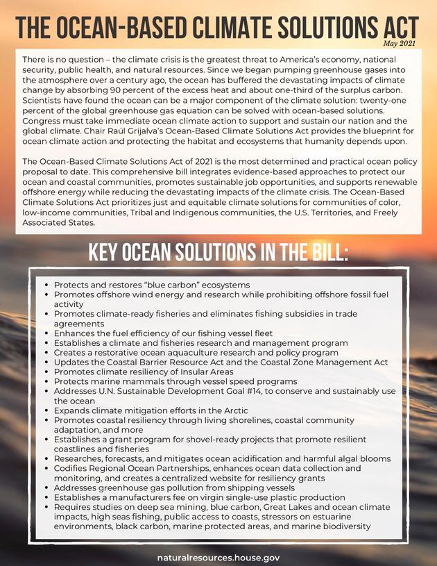 Oceans Based Climate Solutions Act of 2021